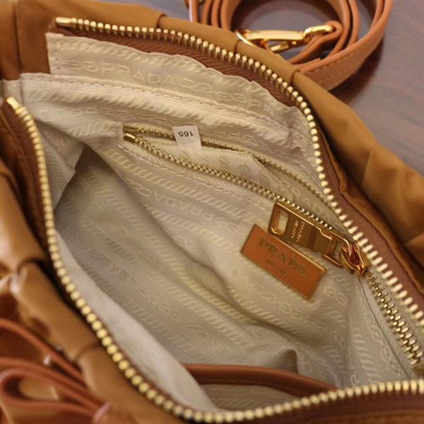 Prada Nylon Shoulder Bag BN2043 Brown