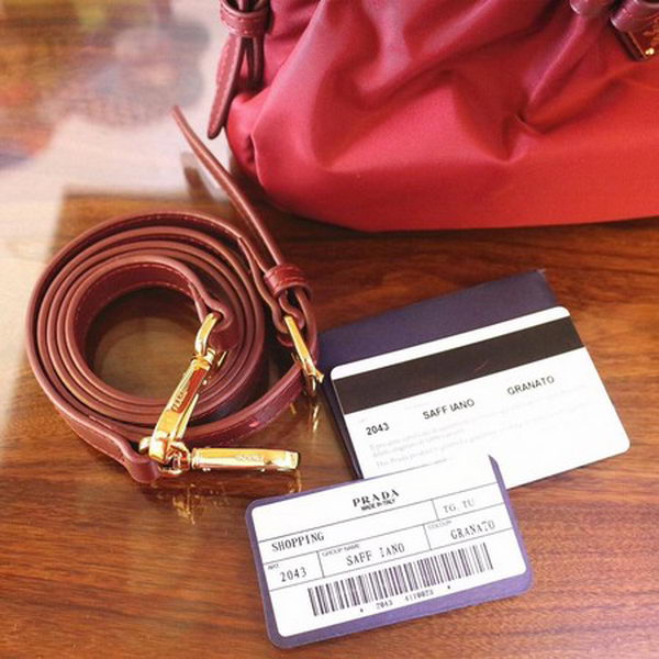 Prada Nylon Shoulder Bag BN2043 Red