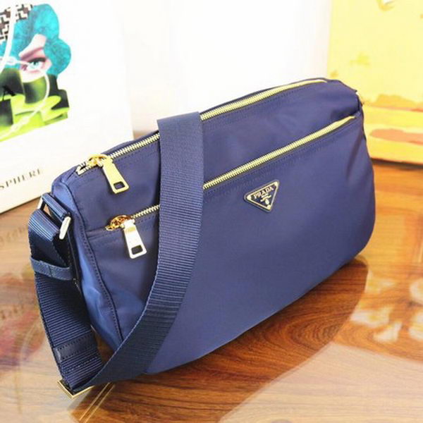 Prada Nylon Shoulder Bag BT0742 Blue