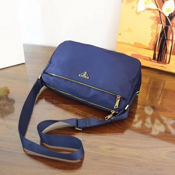 Prada Nylon Shoulder Bag BT0742 Blue