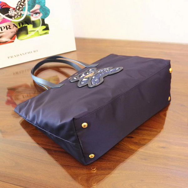 Prada Nylon Tote Bag 1BG052 Royal