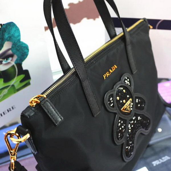 Prada Nylon Tote Bag 1BG061 Black