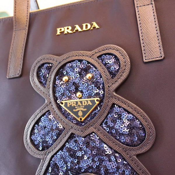 Prada Nylon Tote Bag 1BG061 Blue