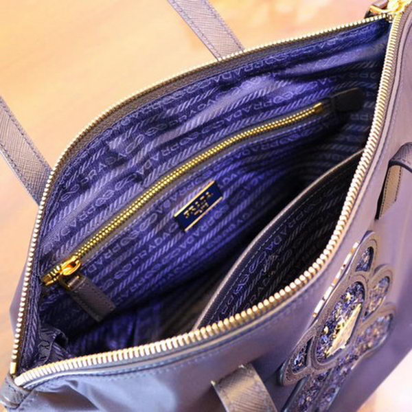 Prada Nylon Tote Bag 1BG061 Blue