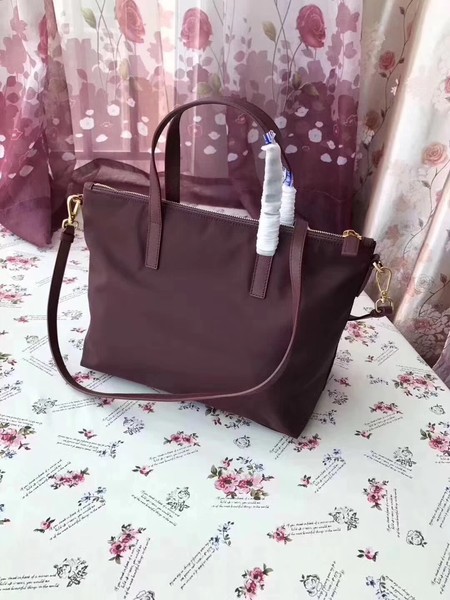 Prada Nylon Tote Bag 1BG061 Wine