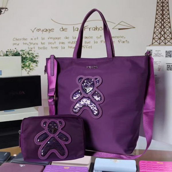 Prada Nylon Tote Bag BN2834 Purple