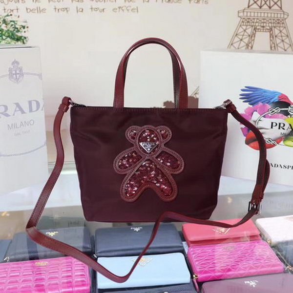 Prada Nylon Tote Bag BN2835 Wine