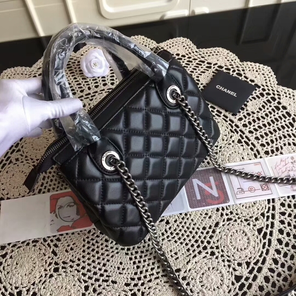 Chanel Sheepskin Leather Tote Bag 8230 Black