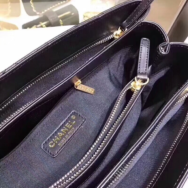 Chanel Original Sheepskin Leather Tote Bag 8810 Black