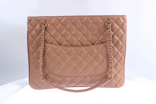 Chanel Original Sheepskin Leather Tote Bag 8810 Camel
