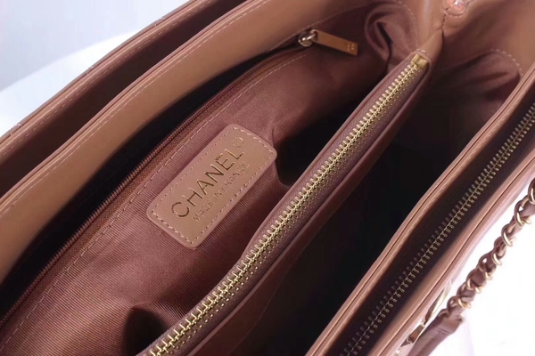 Chanel Original Sheepskin Leather Tote Bag 8810 Camel