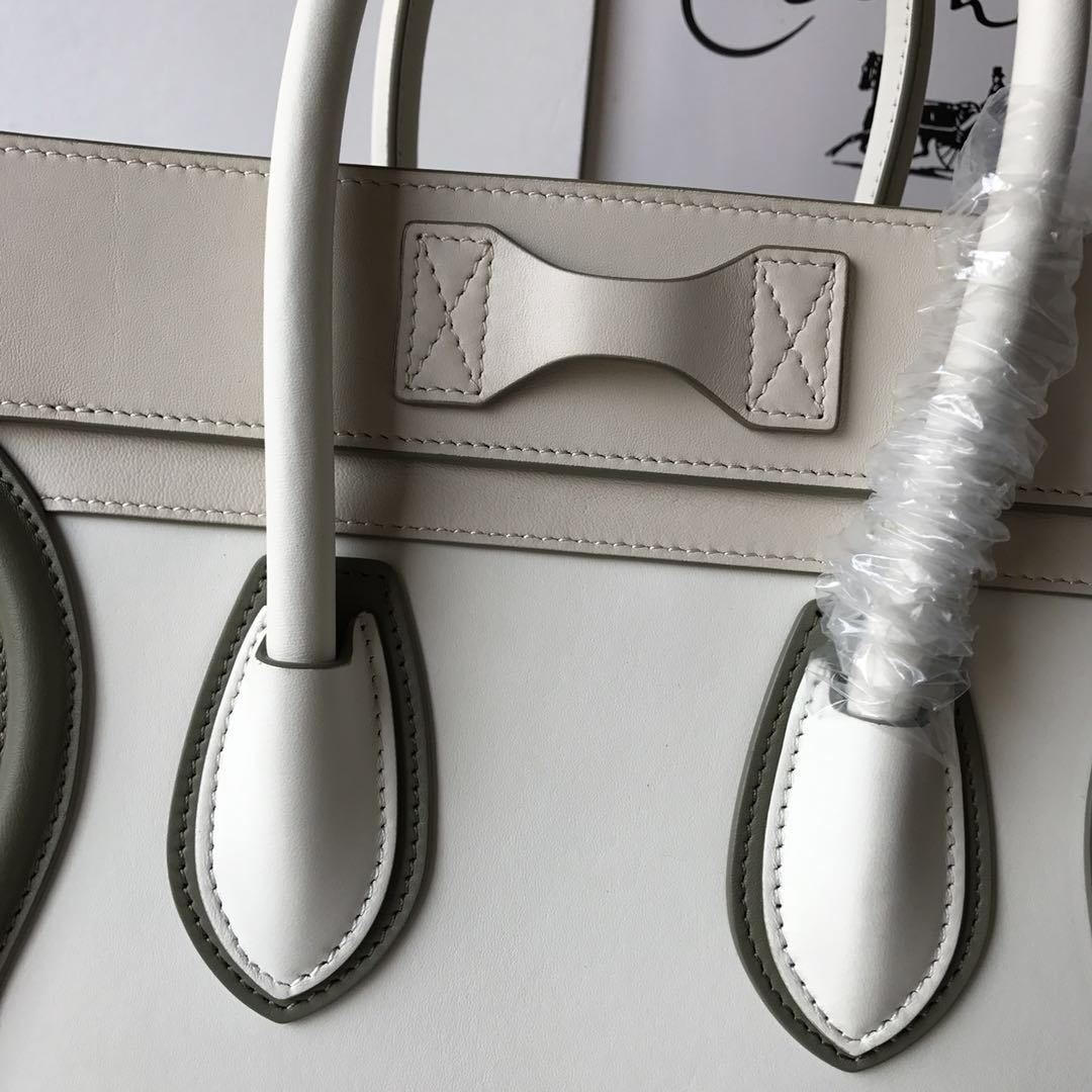 Celine Luggage Tote Bag Original Leather CLY33081M White