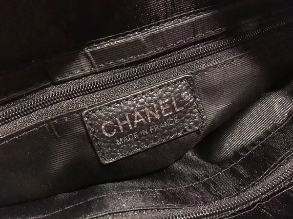 Chanel Calfskin Leather Tote Bag 8009 Black&White