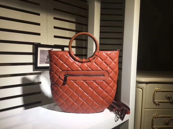 Chanel Calfskin Leather Tote Bag 8009 Orange