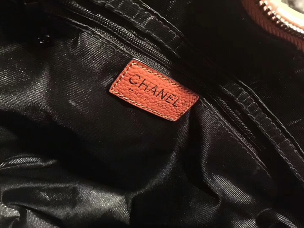 Chanel Calfskin Leather Tote Bag 8009 Orange