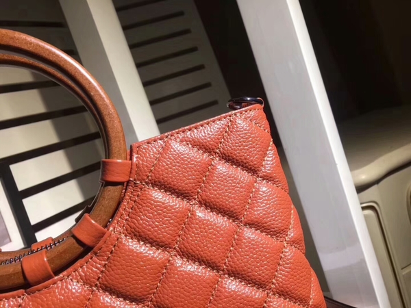 Chanel Calfskin Leather Tote Bag 8009 Orange