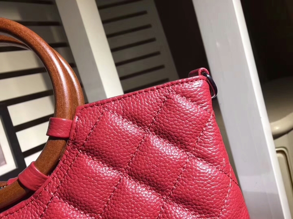 Chanel Calfskin Leather Tote Bag 8009 Red