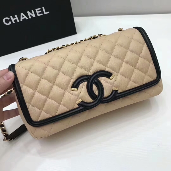 Chanel Original Cannage Pattern Shoulder Bag 66870 Camel