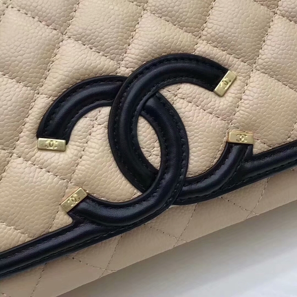 Chanel Original Cannage Pattern Shoulder Bag 66870 Camel
