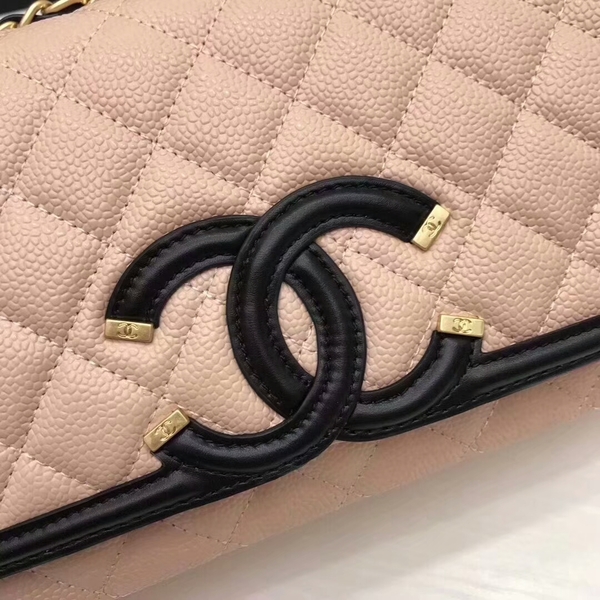 Chanel Original Cannage Pattern Shoulder Bag 66870 Pink