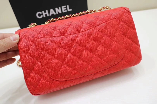 Chanel Original Cannage Pattern Shoulder Bag 66870 Red