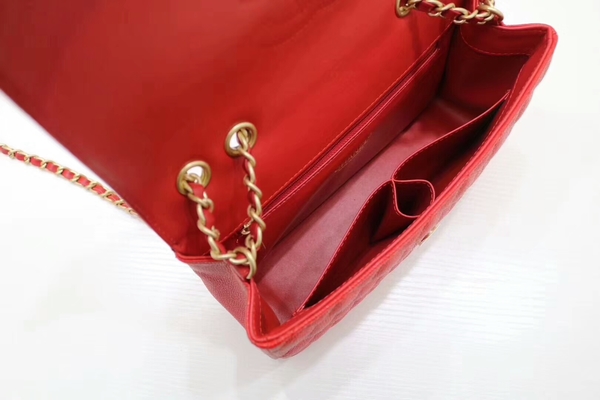 Chanel Original Cannage Pattern Shoulder Bag 66870 Red