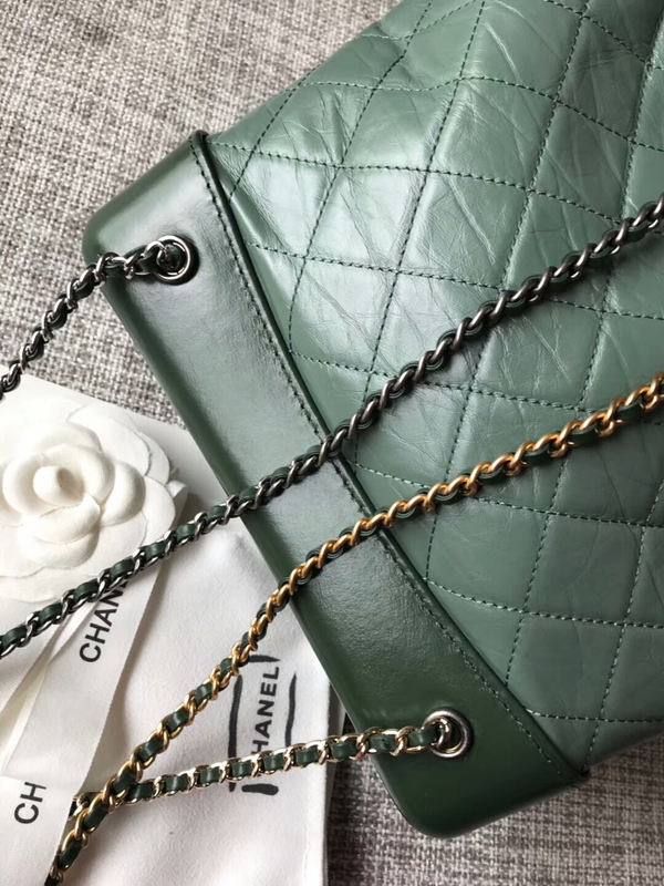 Chanel 2018 Original Calfskin Leather Backpack 81229 Green