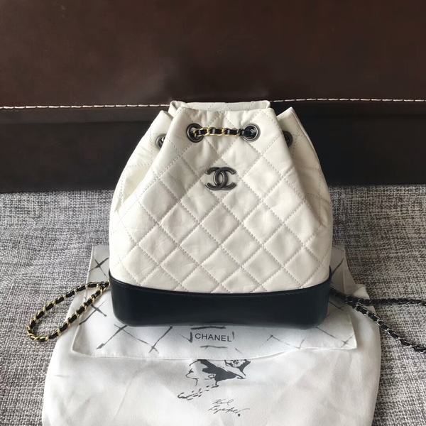 Chanel 2018 Original Calfskin Leather Backpack 81229 White