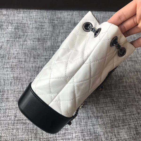 Chanel 2018 Original Calfskin Leather Backpack 81229 White