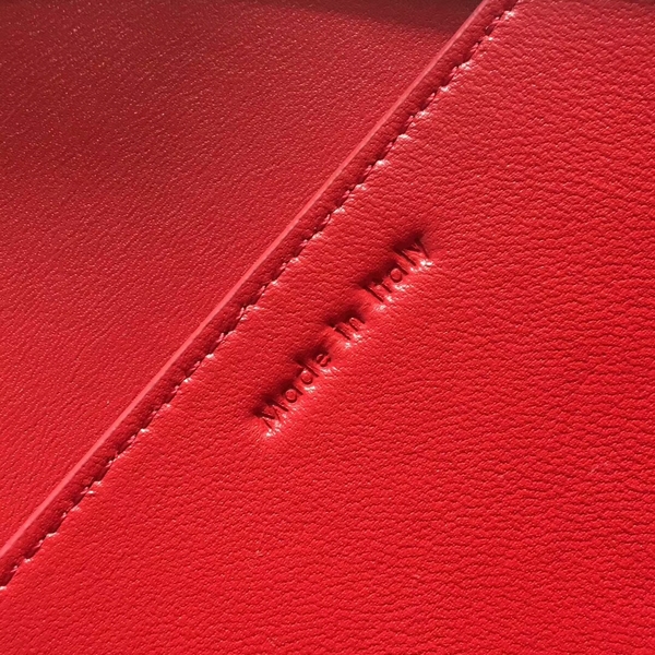 Celine FRAME Calfskin Leather Shoulder Bag 43343 Red&Offwhite