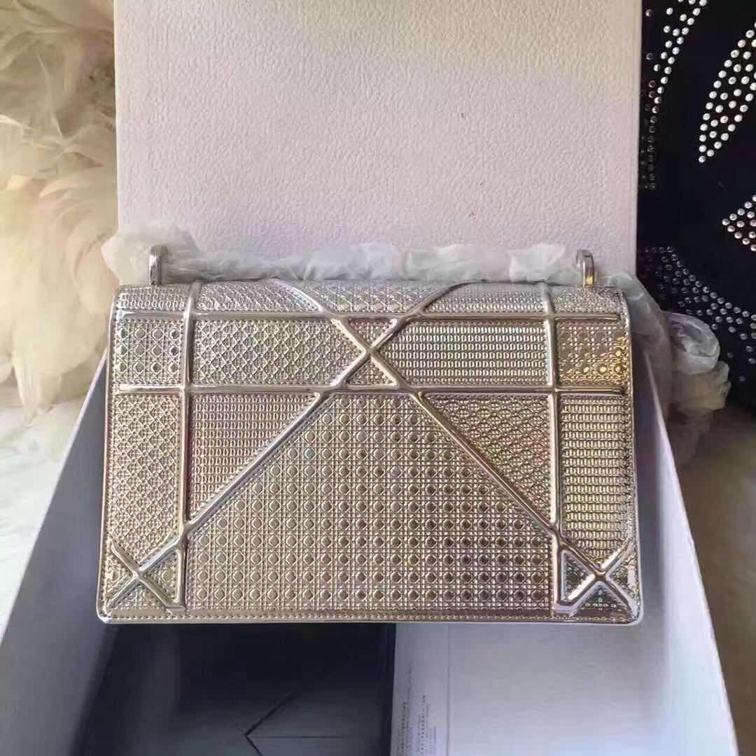 Dior Diorama Bag Original Leather CD13S Silver