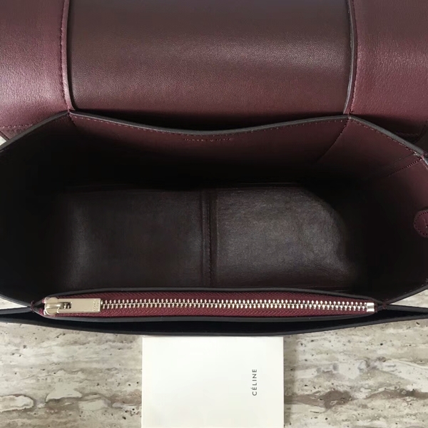 Celine FRAME Calfskin Leather Shoulder Bag 43343 Brown&White