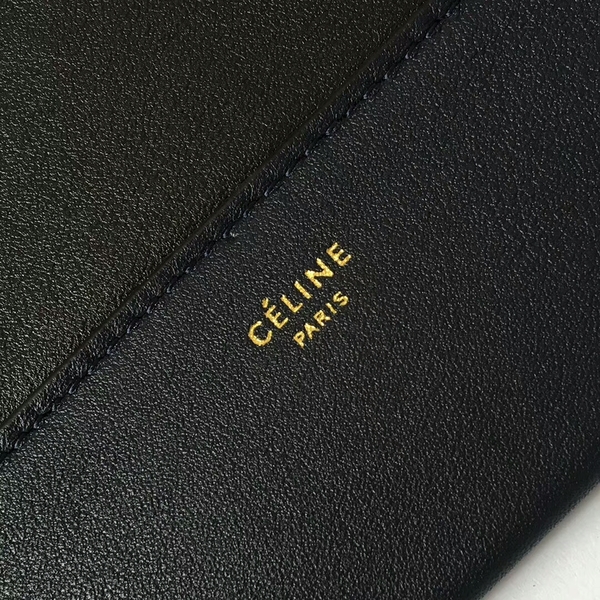 Celine FRAME Calfskin Leather Shoulder Bag 43343 Black