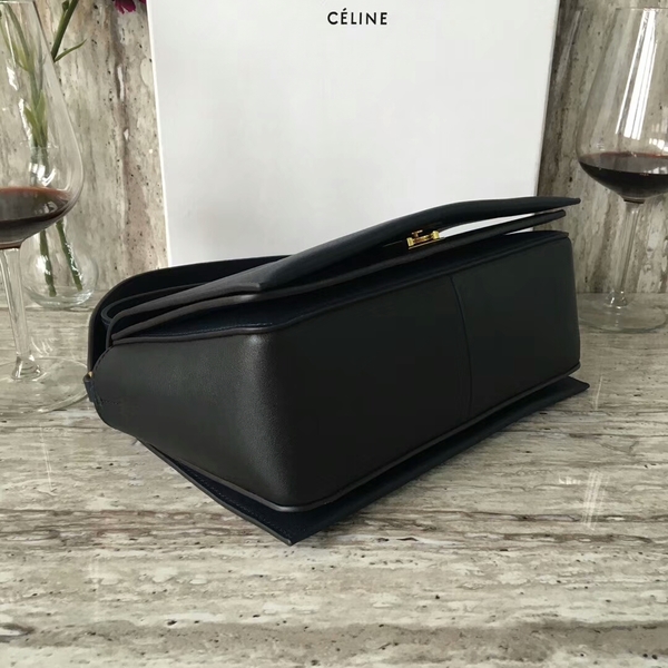 Celine FRAME Calfskin Leather Shoulder Bag 43343 Black