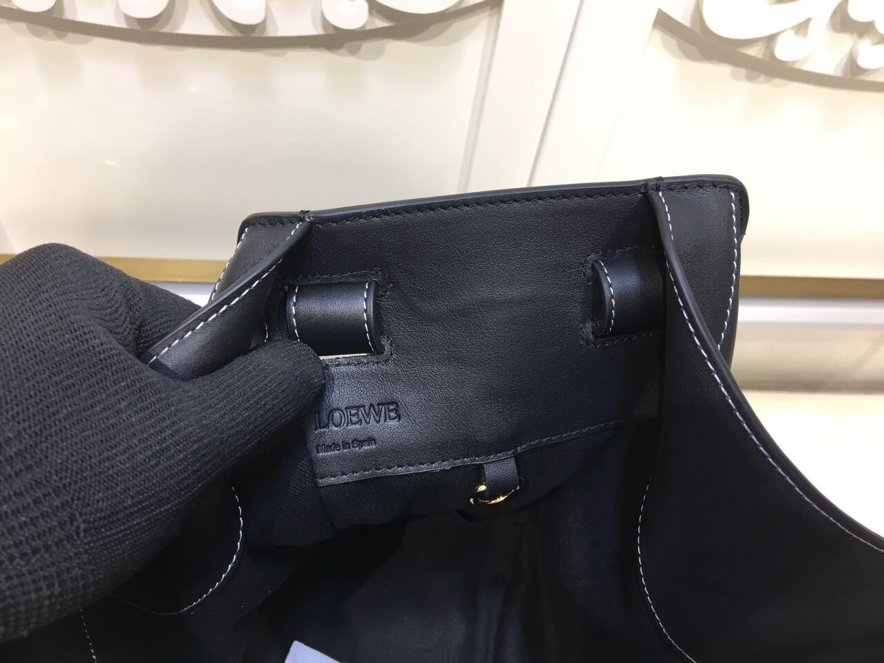 Loewe Hammock Bag Calfskin Leather 1100 Black