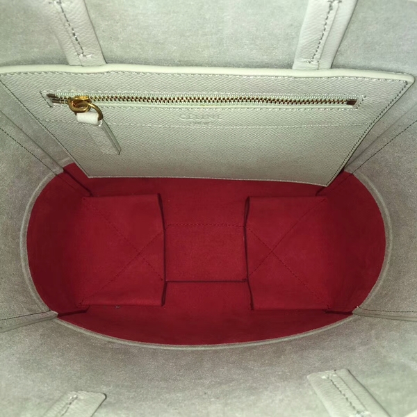 Celine Cabas Phantom Bags Calfskin Leather C2204 Grey&Red