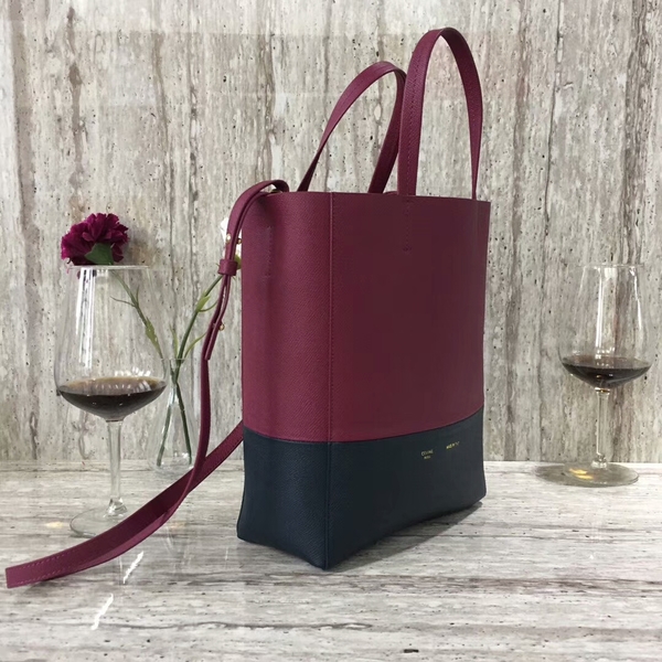 Celine Cabas Phantom Bags Calfskin Leather C2204 Wine&Black