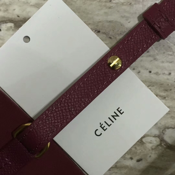 Celine Cabas Phantom Bags Calfskin Leather C2204 Wine&Black