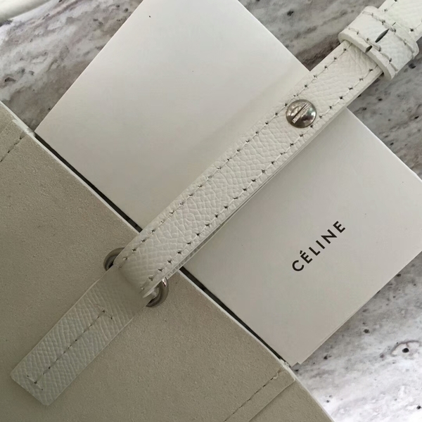 Celine Cabas Phantom Bags Calfskin Leather C2204 White&Black