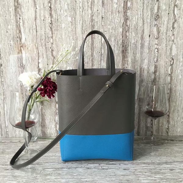Celine Cabas Phantom Bags Calfskin Leather C2204 Blue&Black