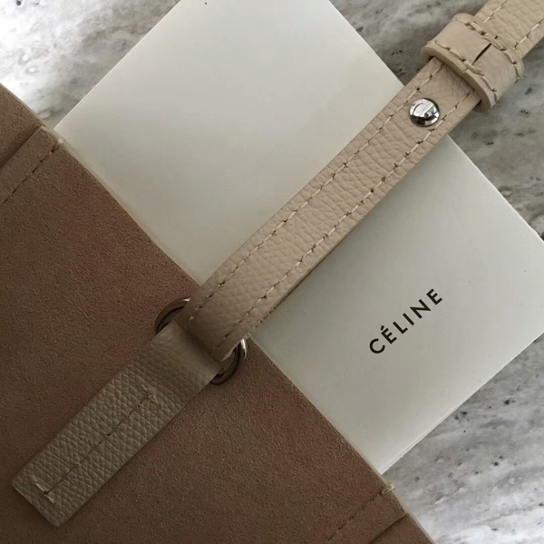 Celine Cabas Phantom Bags Calfskin Leather C2204 White&Grey