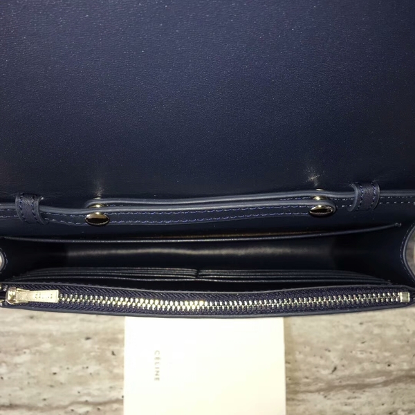 Celine FRAME Calfskin Leather Mini Shoulder Bag 43344 Black&Coffee