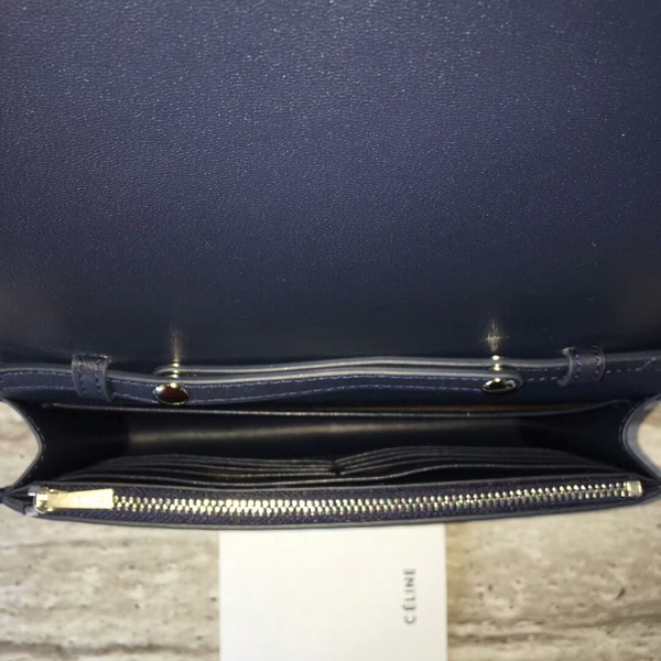 Celine FRAME Calfskin Leather Mini Shoulder Bag 43344 Black&Yellow