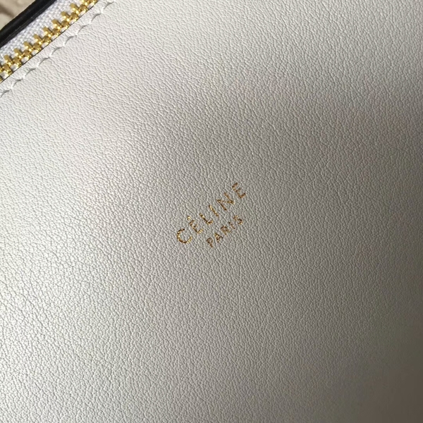 Celine Sheepskin  Leather Shoulder Bag 90059 White