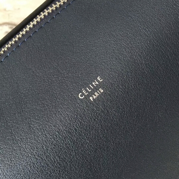 Celine Sheepskin  Leather Shoulder Bag 90059 Blue