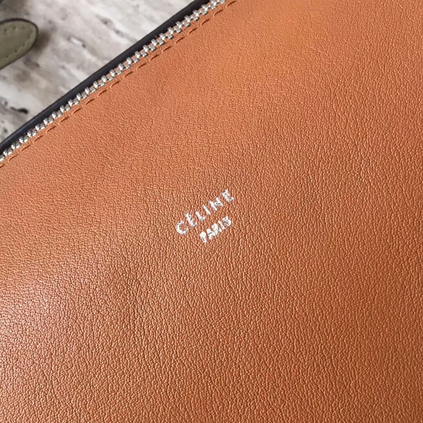 Celine Sheepskin  Leather Shoulder Bag 90059 Brown