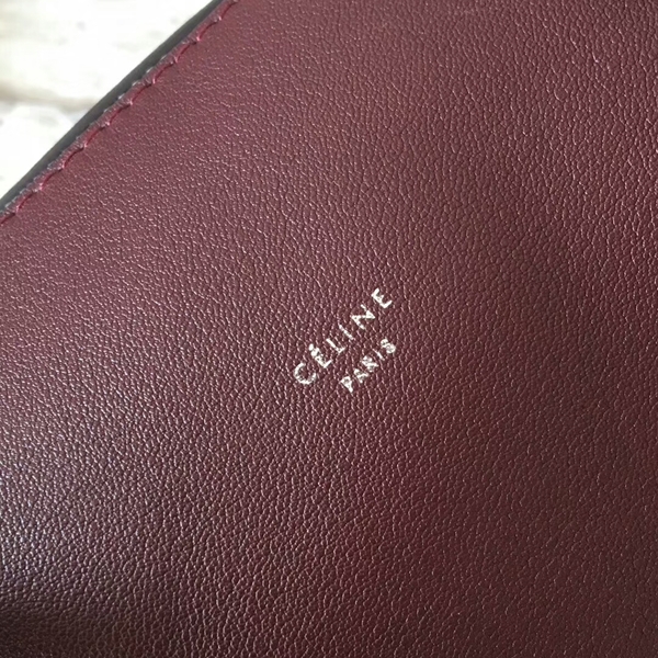 Celine Sheepskin  Leather Shoulder Bag 90059 Coffee