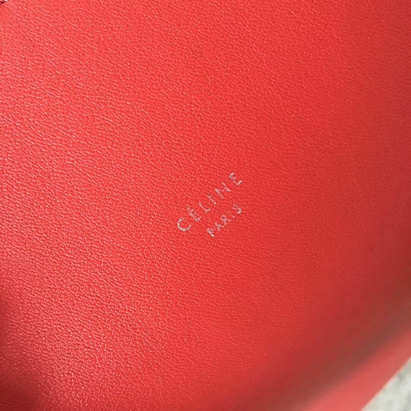 Celine Sheepskin  Leather Shoulder Bag 90059 Red