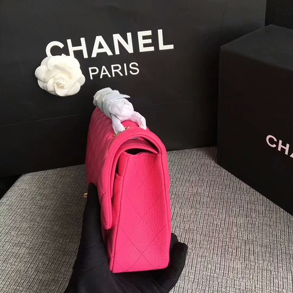 Chanel Flap Shoulder Bags Original Deerskin Leather CF1112 Peach