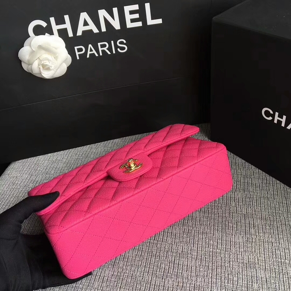 Chanel Flap Shoulder Bags Original Deerskin Leather CF1112 Peach